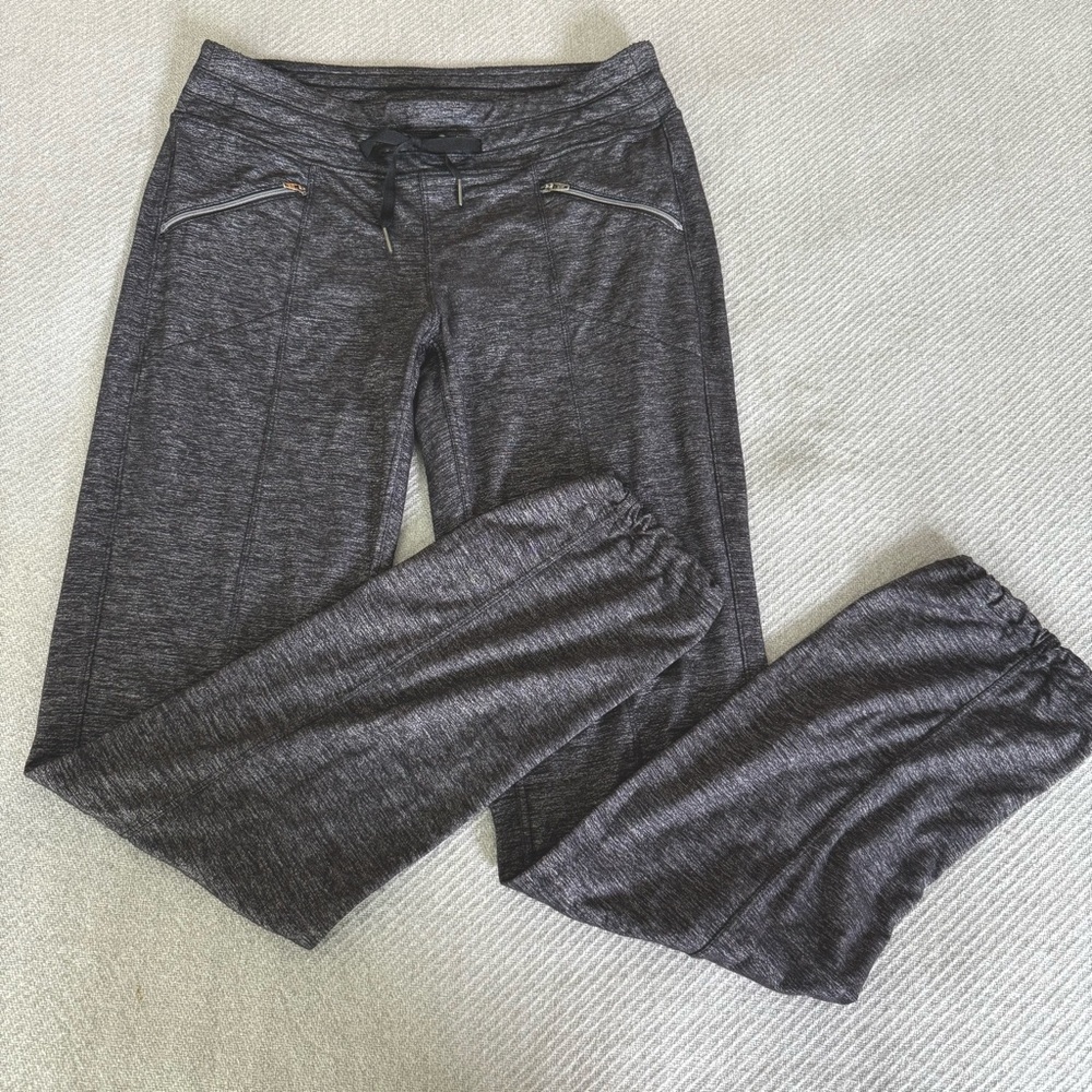 Athleta Metro Slouch Zipper Pants Joggers Sweatpants gray Leggings size small